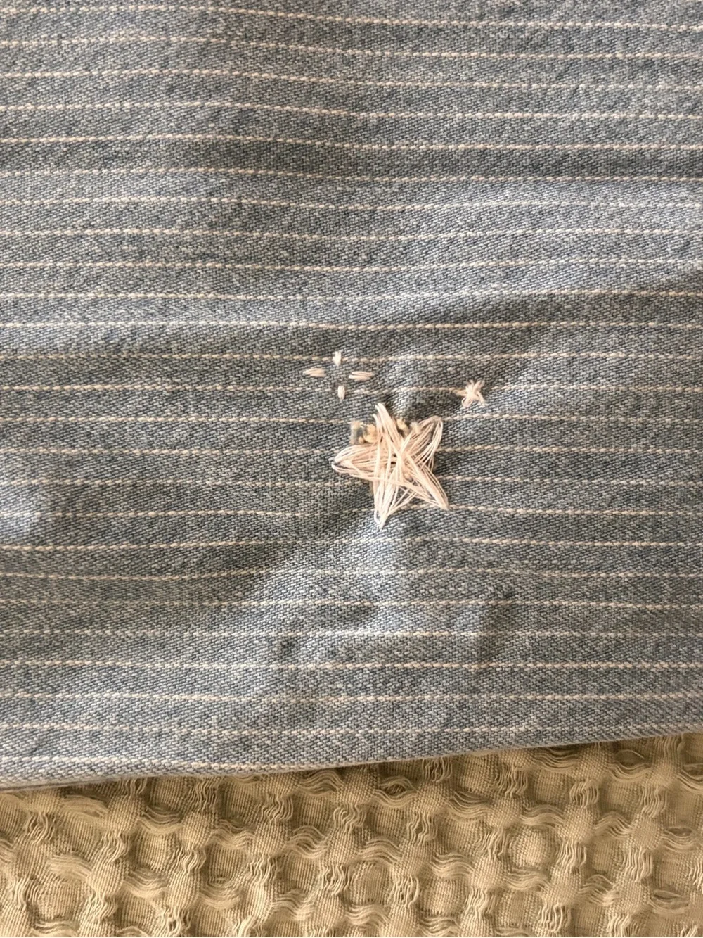 Customized pinstripe jeans | diy art